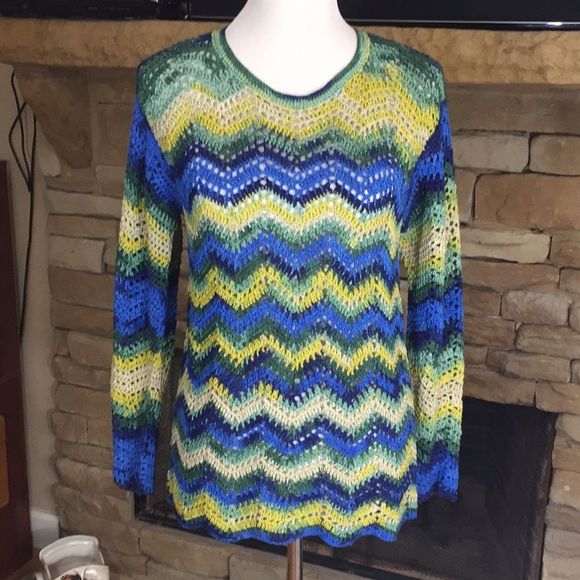 Handmade Crochet Women's Sweater Size L-XL - Picture 2 of 7